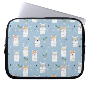 Rainbow Sunglasses Llama Pattern Laptop Sleeve