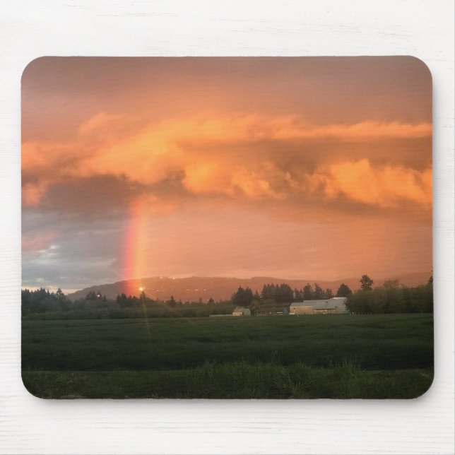 Rainbow Sunset Mouse Pad (Front)