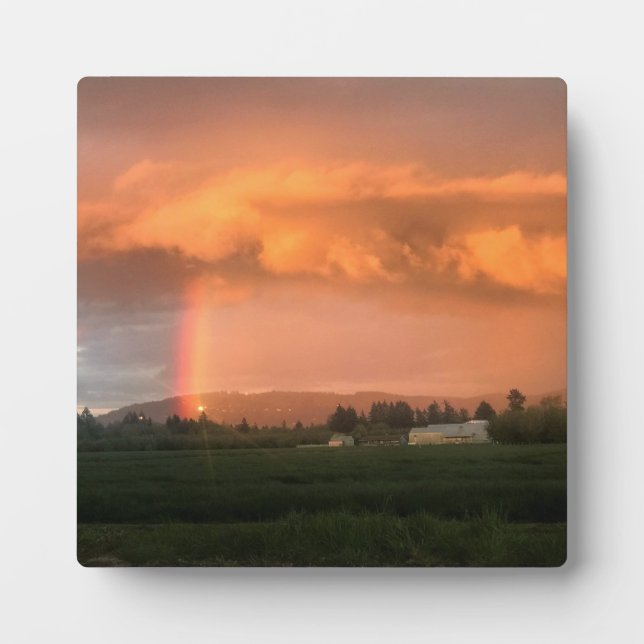 Rainbow Sunset Plaque (Front)