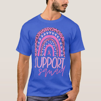 Rainbow Support Squad Breast Cancer Awareness Pink T-Shirt