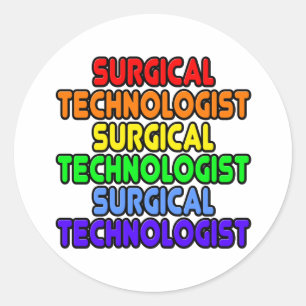 Rainbow Surgical Technologist Classic Round Sticker