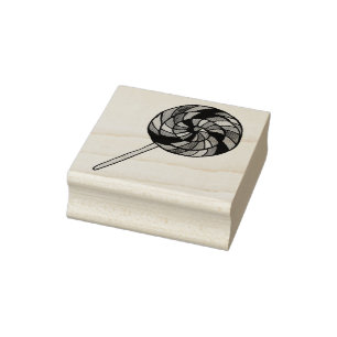 Rainbow Sweet Shoppe Candy Lollipop Lolly Pop Rubber Stamp