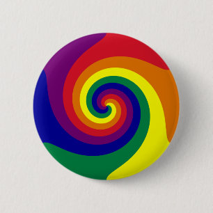 Rainbow Swirl 2 Inch Round Button