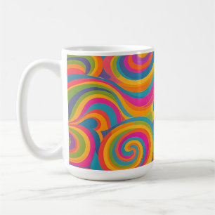 Rainbow Swirl Abstract Vibrant Energy Coffee Mug