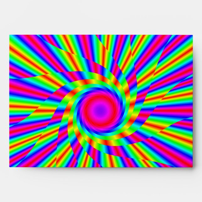Rainbow swirl envelope (Front)