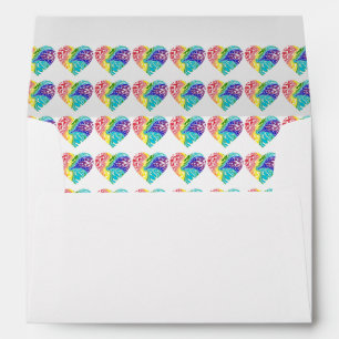 Rainbow Swirl Heart Envelope