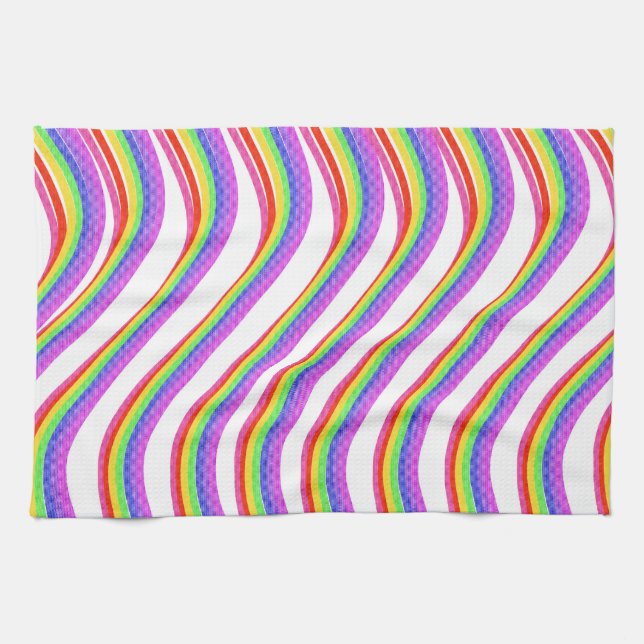 Rainbow Swirl Kitchen Towel (Horizontal)