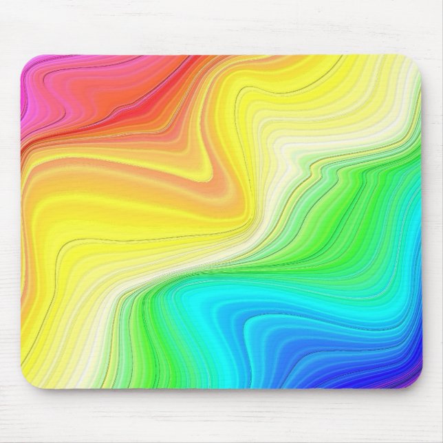 Rainbow Swirl Mouse Pad (Front)
