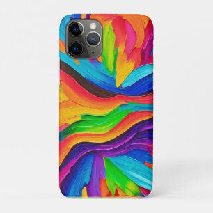 Rainbow Swirl Painting iPhone 11 Pro Case