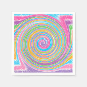 Rainbow swirl pattern  napkin