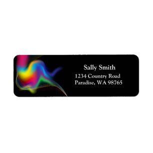 Rainbow Swirl Return Address Labels.