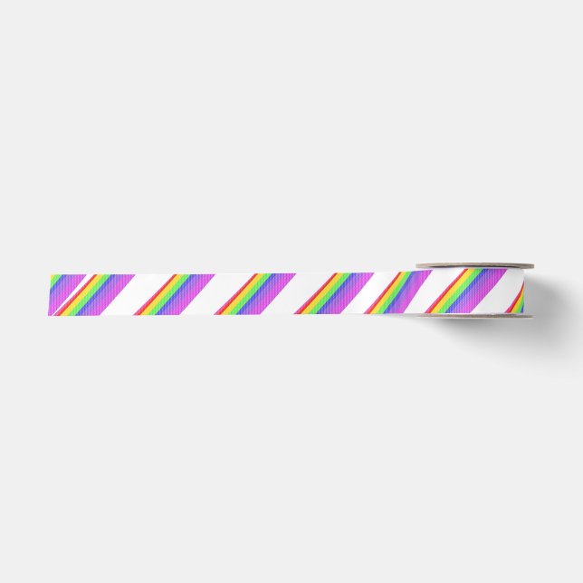 Rainbow Swirl Ribbon Satin Ribbon (Front)
