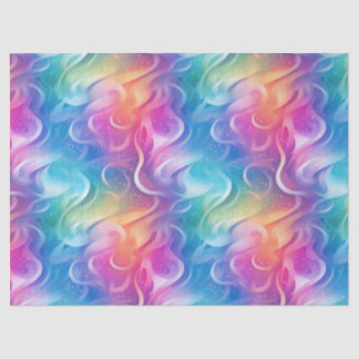 Rainbow Swirl Stardust Decoupage Tissue Paper