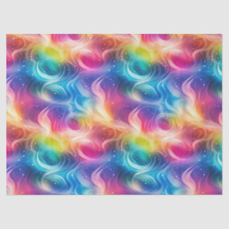 Rainbow Swirl Stardust Decoupage Tissue Paper