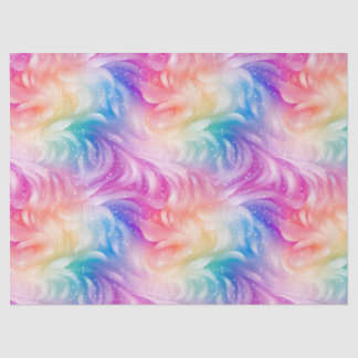Rainbow Swirl Stardust Decoupage Tissue Paper