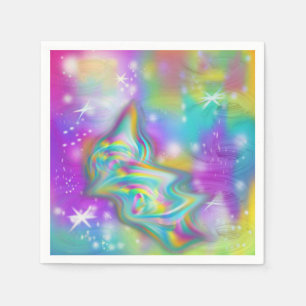 Rainbow Swirl & Stars Napkin