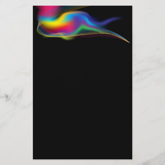 Rainbow Swirl Stationery (Front)