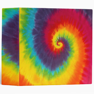 Rainbow Swirl Tie Dye Groovy Cool Colourful Binder