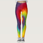 Rainbow Swirl Tie Dye Groovy Cool Colourful Leggings<br><div class="desc">Leggings</div>