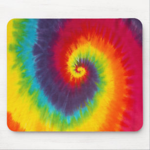 Rainbow Swirl Tie Dye Groovy Cool Colourful Mouse Pad