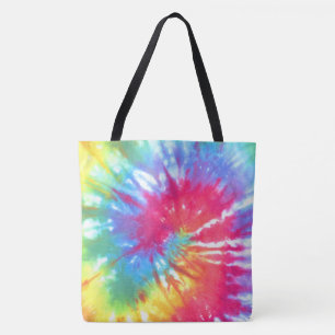 Rainbow Swirl Tie Dye Tote Bag