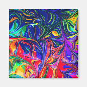 Rainbow Swirl Trippy Glow Stick Magnet