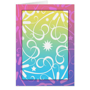 Rainbow Swirls and Stars Card
