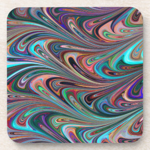 rainbow swirls coaster