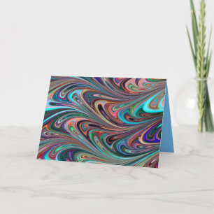 rainbow swirls greeting card