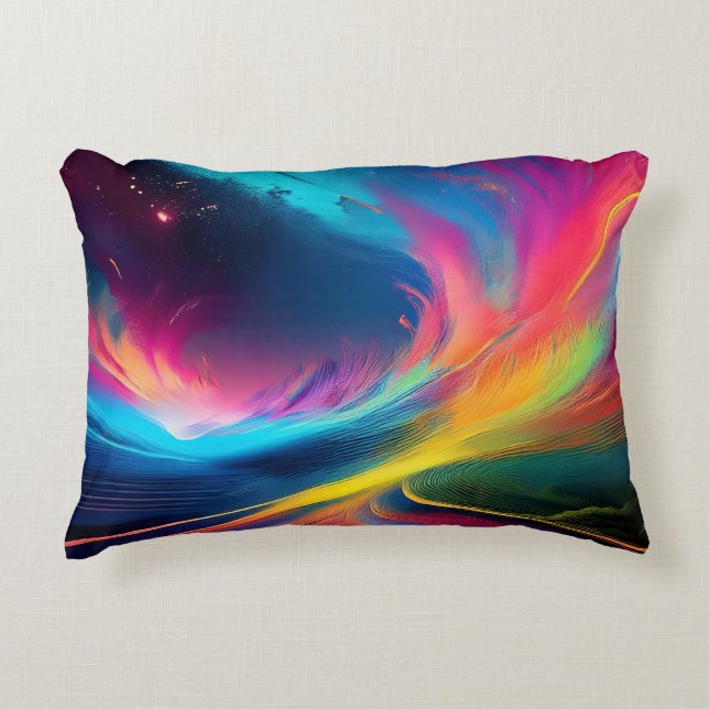 Rainbow Swirls Leggings Accent Pillow (Front)