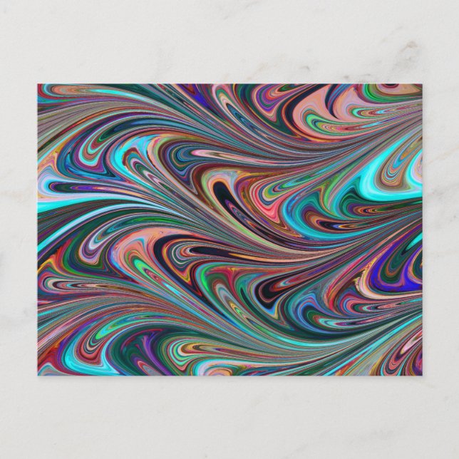 rainbow swirls postcard (Front)