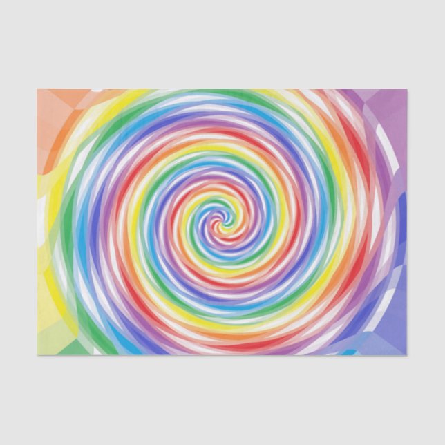 Rainbow Swirls Tissue Paper (Front)