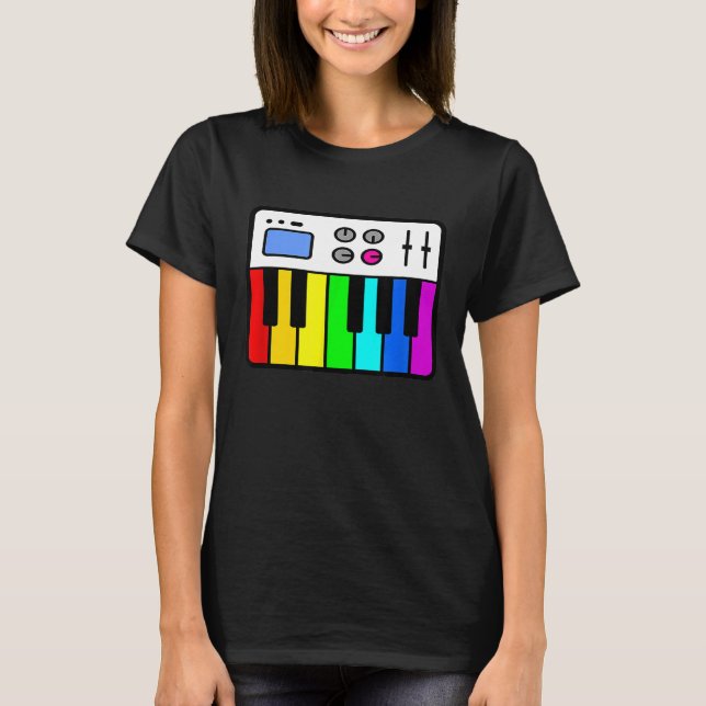Rainbow Synth Piano T-Shirt (Front)