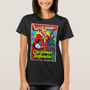 Rainbow T Super Trump Christmas Defender - Vintage T-Shirt