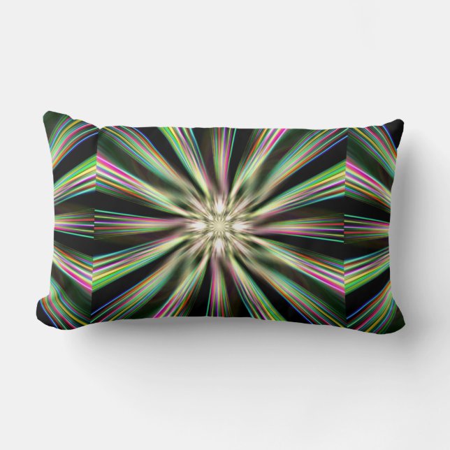 Rainbow Taffy Candy Explosion Three Lumbar Pillow (Front)