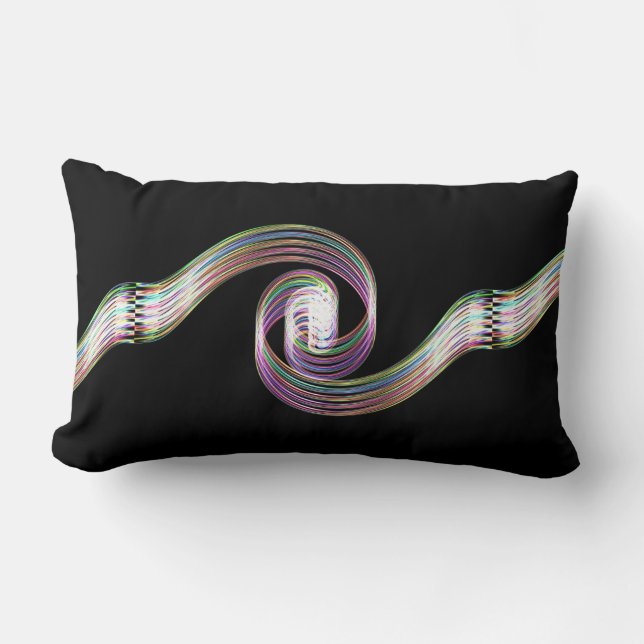 Rainbow Taffy Candy Lumbar Pillow (Front)