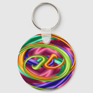 Rainbow Taffy Pull Key Chain