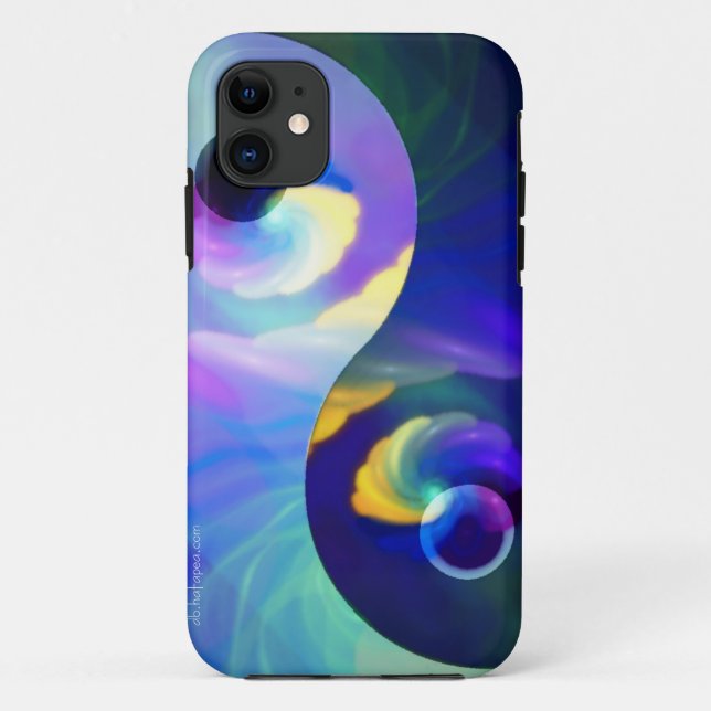 Rainbow Taijitu Yin Yang Case-Mate iPhone Case (Back)