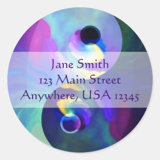 Rainbow Taijitu Yin Yang Classic Round Sticker