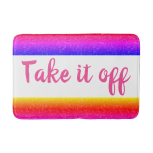 Rainbow Take it off Funny Bath Mat