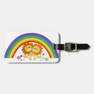 Rainbow Tango-Cute Cartoon Lions Luggage Tag