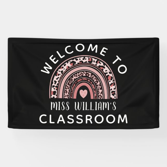 Rainbow Teacher Classroom Welcome Banner (Horizontal)