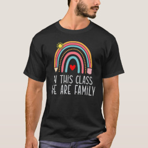 Rainbow Teacher In This Class We are Family Kids T T-Shirt
