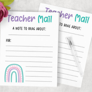 Rainbow Teacher Mail Post-it Notes