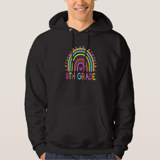 Rainbow Team 8th Eighth Grade Back To School Teach Hoodie