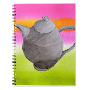 Rainbow Teapot arty tea party Notebook