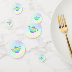 Rainbow Teapot Tea Party Confetti