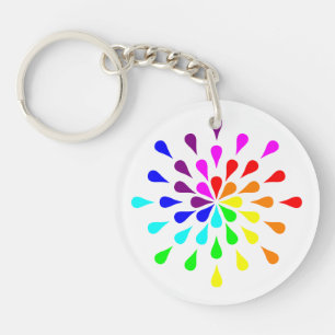 Rainbow teardrops keychain