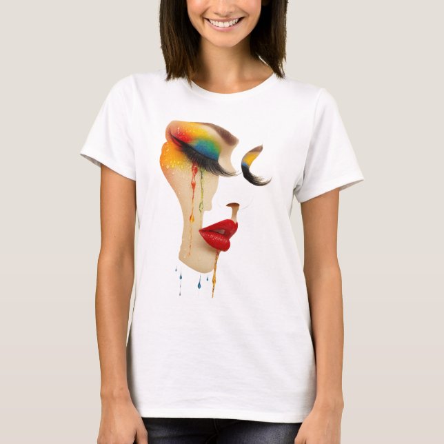 Rainbow Tears Art T-Shirt (Front)