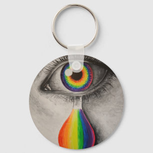 Rainbow tears poster throw pillow trivet stone coa keychain